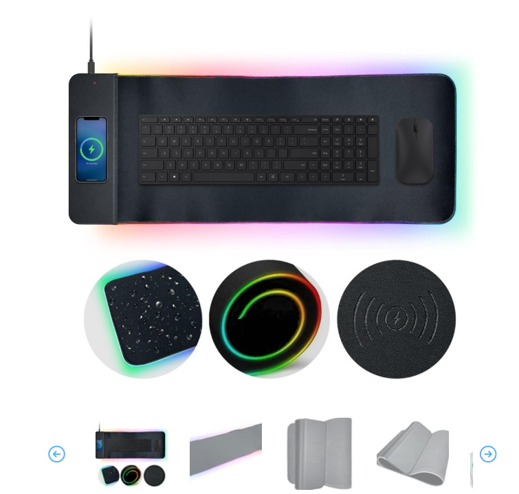 Mousepad Gamer Led Rgb Usb 80x30cm