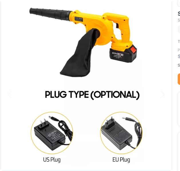 Soplador aspirador inalambrico 1 bateria