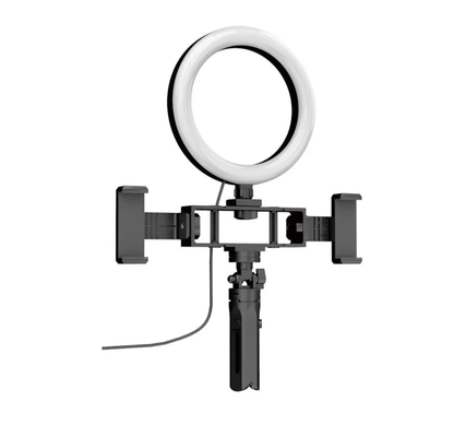 ARO LUZ IMPORTCLICK TEC.297 45CM LED TRÍPODE MULTI POSICIÓN FILL LIGHT DOBLE CELULAR
