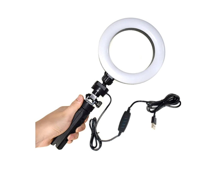 ARO LUZ IMPORTCLICK TEC.297 45CM LED TRÍPODE MULTI POSICIÓN FILL LIGHT DOBLE CELULAR