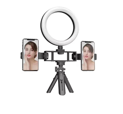 ARO LUZ IMPORTCLICK TEC.297 45CM LED TRÍPODE MULTI POSICIÓN FILL LIGHT DOBLE CELULAR