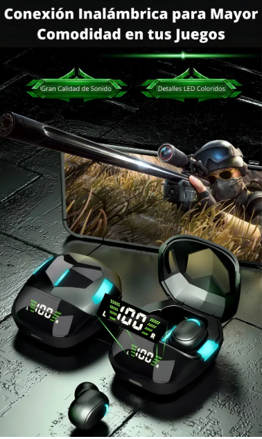Audífonos inalámbricos Bluetooth Gamer G7S Compatibilidad Universal