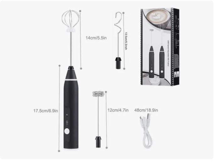 Mezclador Café Espumador Leche Recargabl