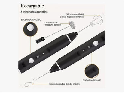 Mezclador Café Espumador Leche Recargabl
