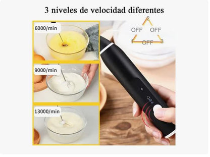 Mezclador Café Espumador Leche Recargabl