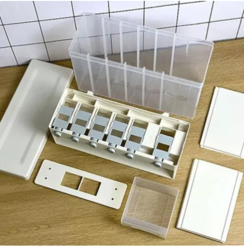 Dispensador de granos con 6 divisores