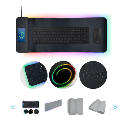 Mousepad Gamer Led Rgb Usb 80x30cm