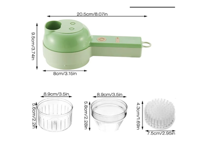 Picador 4en1 Eléctrico De Alimentos Portátil Inalámbrico