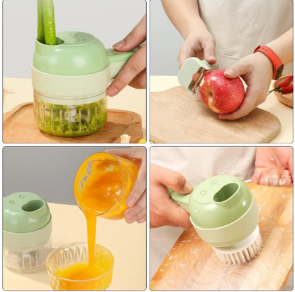 Picador 4en1 Eléctrico De Alimentos Portátil Inalámbrico